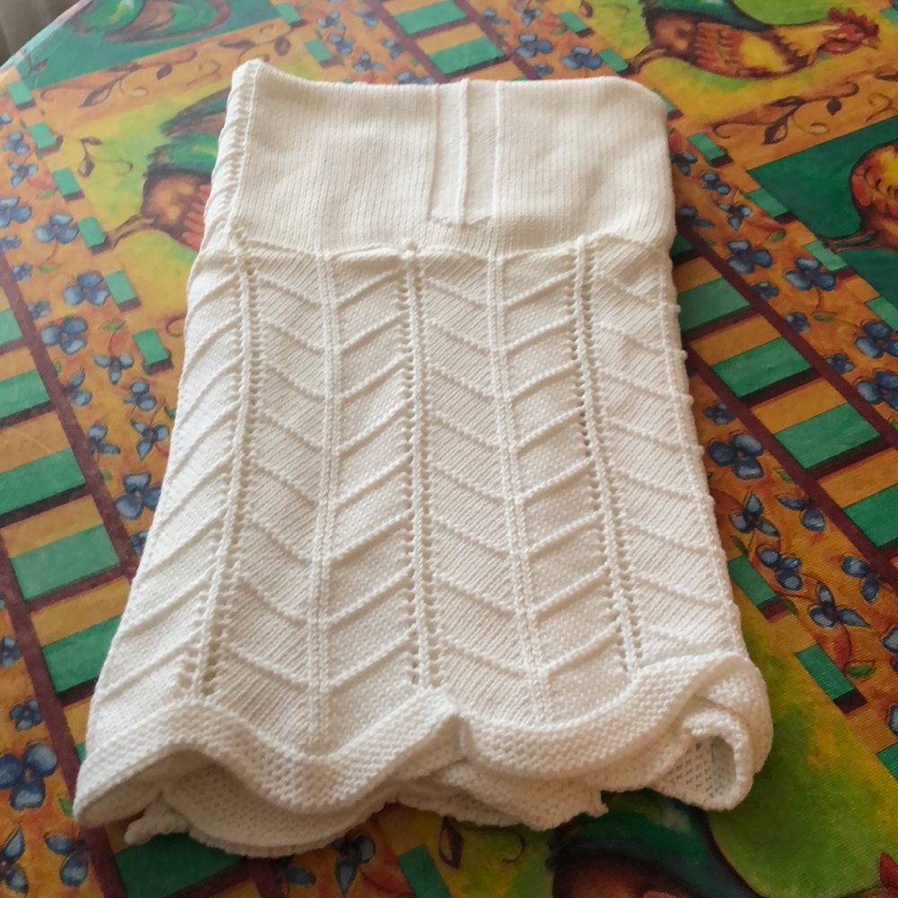 Baby soft knit reversible blanket